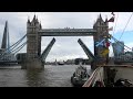 Passing under TOWER BRIDGE onboard WAVERLEY