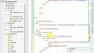 Dynamic website using visual studio and database part 5