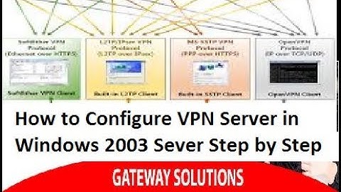 How to Configure VPN Server in Windows 2003 Sever Step by Step