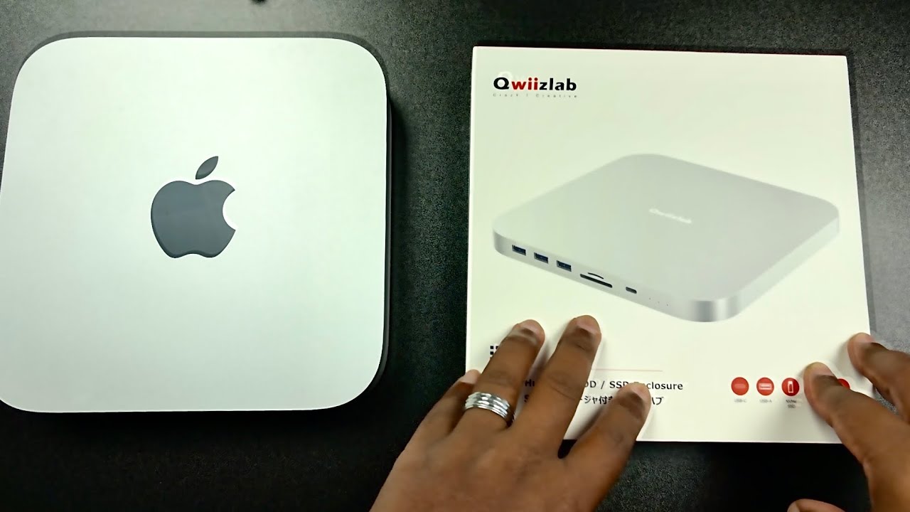 Qwiizlab UH25 Pro M1/M2 Mac Mini Hub - YouTube