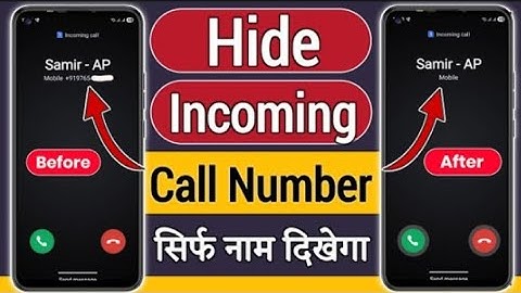 Call Aane Par Number Na Dikhe | Incoming Call Number Hide Kaise Kare 2025 | Hide Call Number