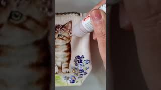 ¡Una Servilleta de Gatitos se Convierte en un Neceser de LUJO! Pintura Glitter! DIY