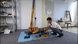 For RC 1350 crane truck, how to operate remove counterweights secure crane, after lifting job.