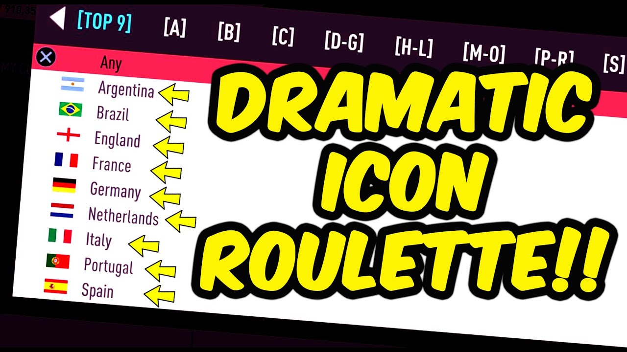 THE MOST DRAMATIC ICON ROULETTE! FIFA 20 ULTIMATE TEAM YouTube