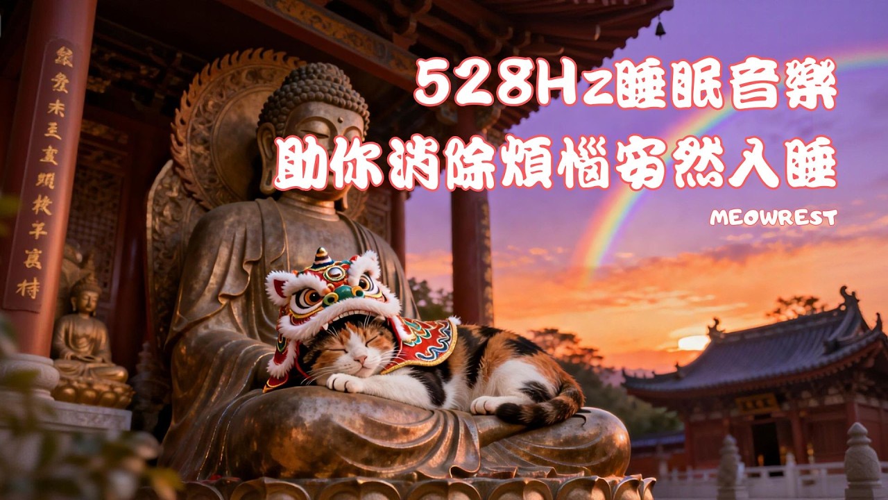 (広告なしで1時間) 528Hz睡眠音楽 煩惱を消して安らかに眠ろう💤