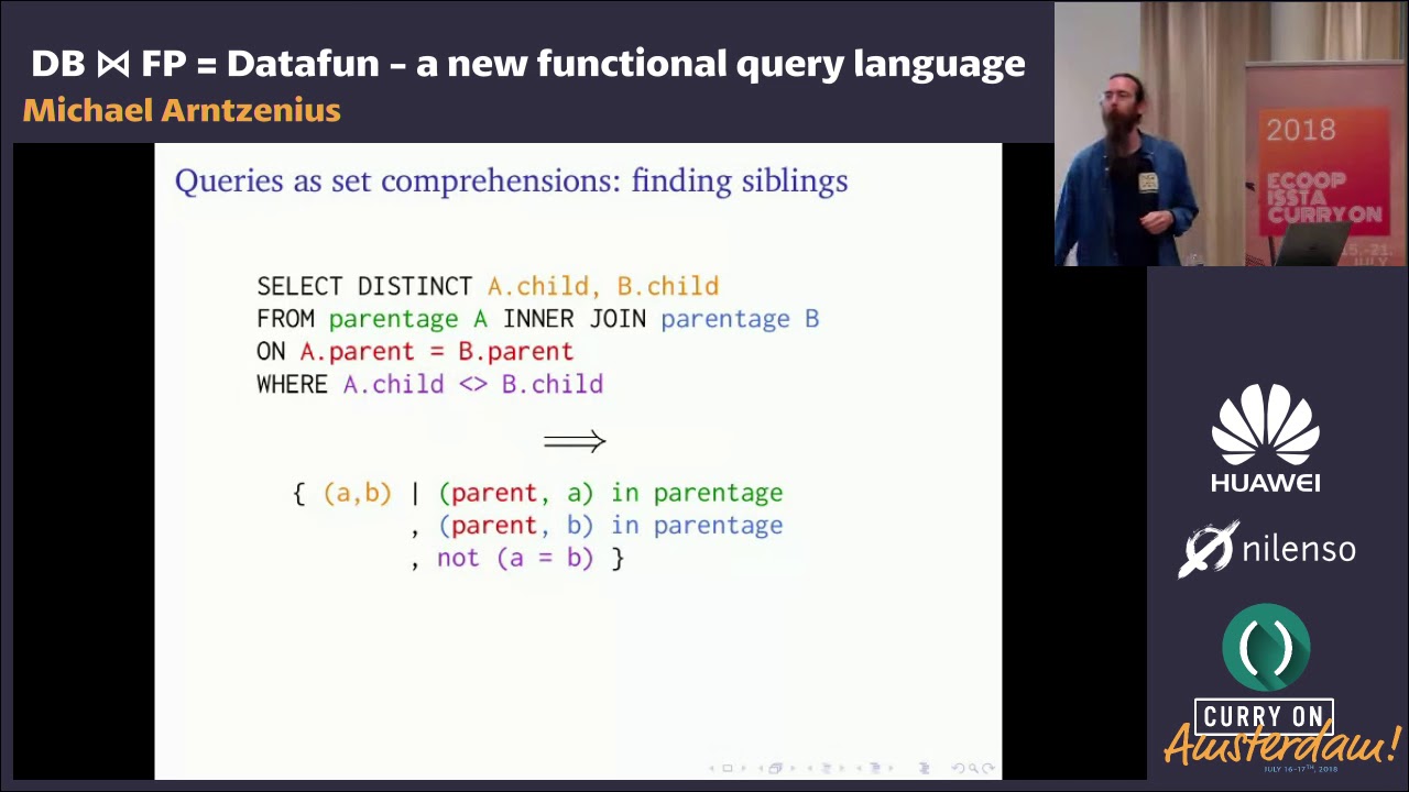 Michael Arntzenius - DB ⋈ FP = Datafun: a new functional query language ...