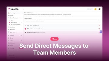 Send Direct Messages to Team Members in Kroolo