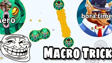 MACRO TRICKSPLIT | DUO+SQUAD SERVER TAKEOVER | Agar.io Mobile