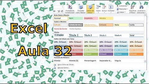 Excel - Aula 32 - Formatar como Tabela, Estilos de Célula