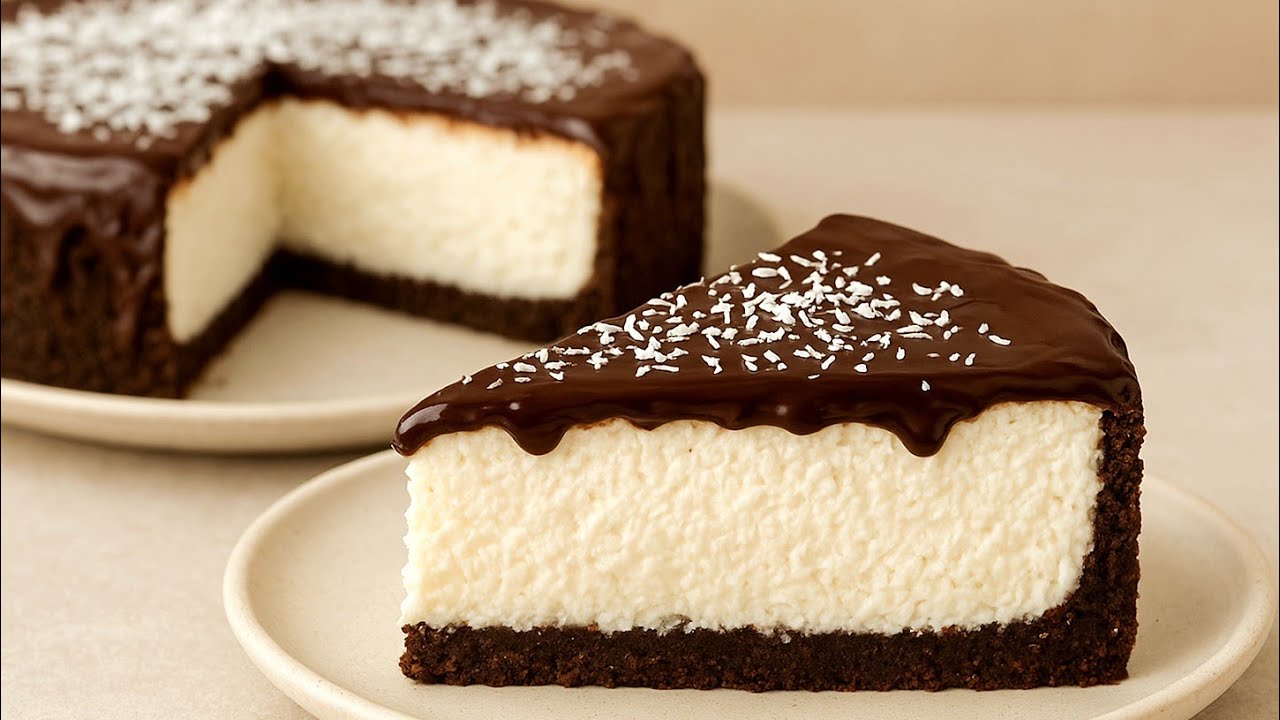 ⭐ Bounty Cheesecake ohne Backen – Zart, cremig, himmlisch