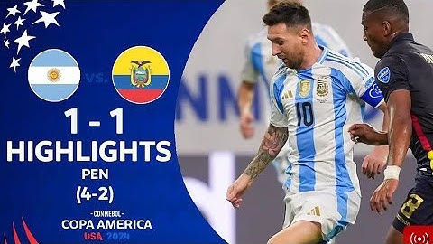 All Goals, Highlights & Penalties - Argentina 1-1 Ecuador Pen: [ 4-2 ] || Copa America
