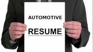 Automotive Resume Writing Tutorial
