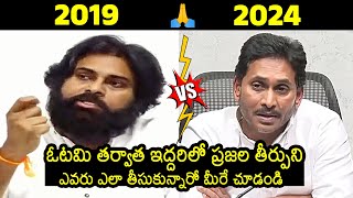 Pawan Kalyan Vs YS Jagan Reaction On Their Election Results | Pawan Kalyan In 2019 |YS Jagan In 2024