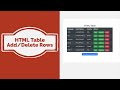 How to easily add and delete rows of a html table with jquery dynamically - Code With Mark