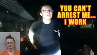 Bodycam Dui Arrest - Woman Thinks She Shouldnt Be Arrested Because She Has A Job