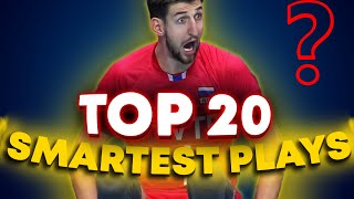 TOP 20 SMARTEST PLAYS in Volleyball | 200 IQ | VNL 2018