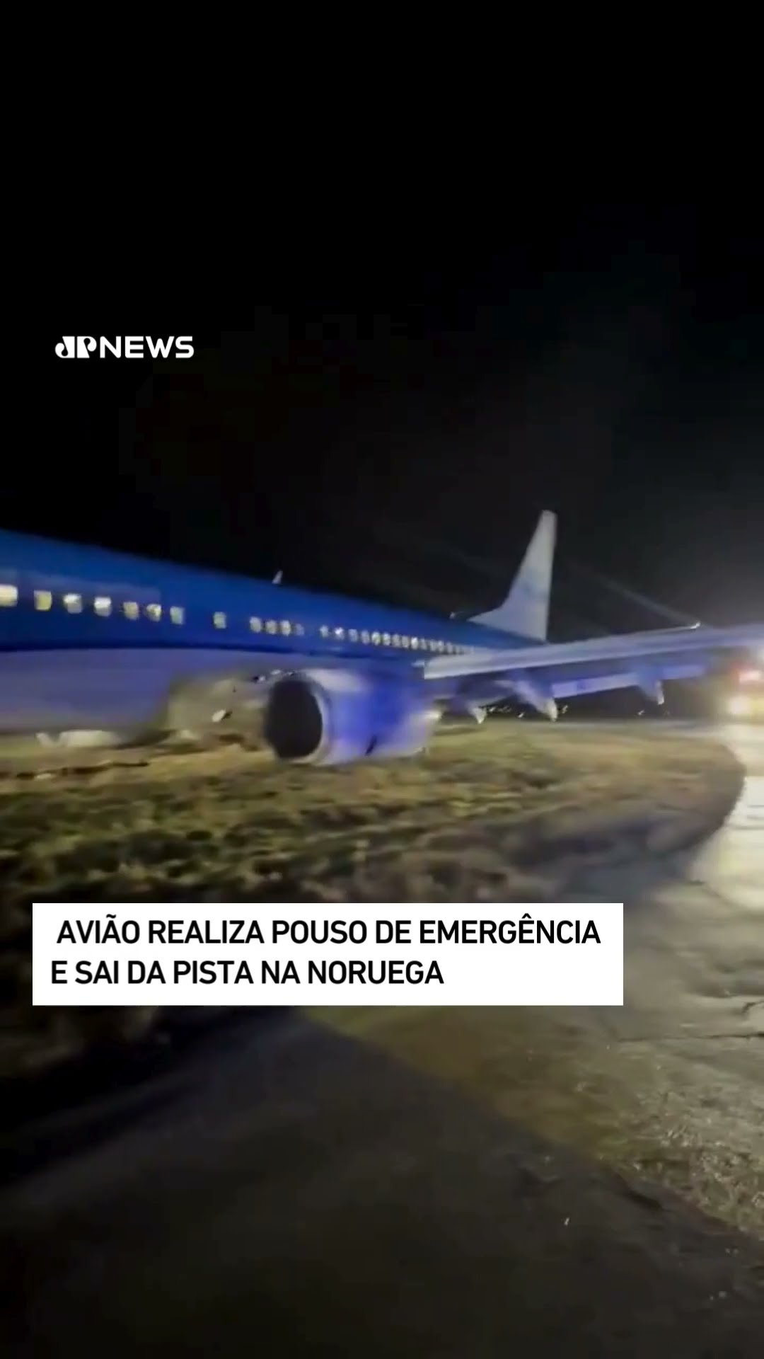Avião realiza pouso de emergência e sai da pista na Noruega