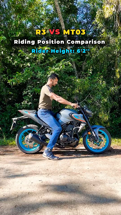 Yamaha MT 03 vs Yamaha R3 Ergonomics Comparison | BikeWale #shorts
