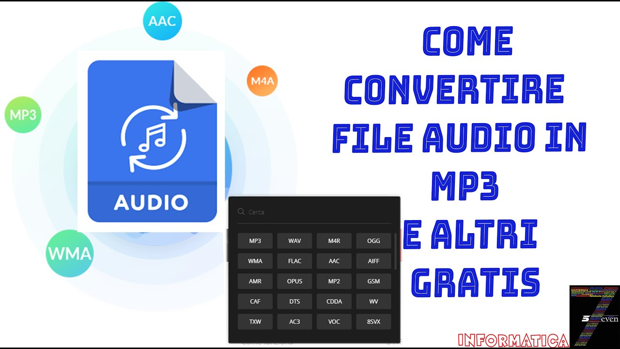 Come convertire file audio in mp3 e altri GRATIS - YouTube