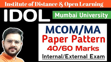 Idol MCOM Internal External Semester Exam Update 2023 |Mumbai University Idol