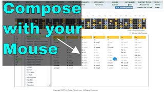 Online Composition Tool for songwriting without knowing theory