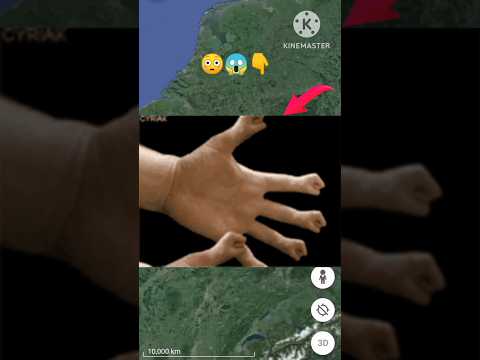 I found giant hand sculpture again on google maps and google earth #googlemap #googleearth