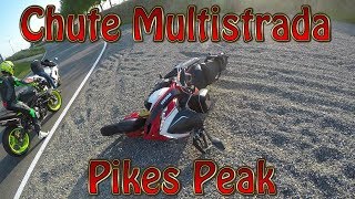 Chute en Moto Ducati Multistrada Pikes Peak Circuit Candie