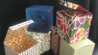 2 versions of gift boxes from 12 x 12 paper!