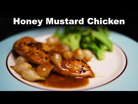 Honey Mustard Chicken Breast, with Pearl Onions and Broccoli