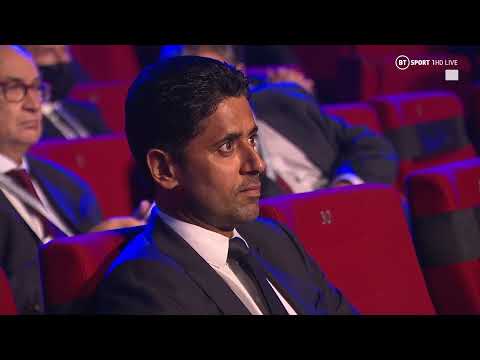 PSG president Nasser Al-Khelaifi reacts to drawing Man City in the UCL groups | Messi vs Ronaldo