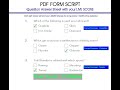 PDF Form Script   Question Answer Sheet with SUBMIT Button to display  LIVE SCORE