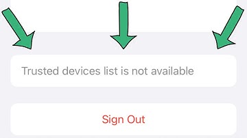Fix trusted devices list is not available error in iphone | Problem Solved