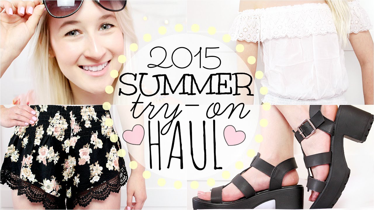 Summer Haul 2015 + Try On! (Forever21, H&M, Missguided) | sophielouisebeauty