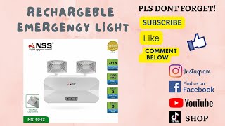 Rechargeable Emergency Light for Brown Out Emergency Light Rechargeable NSS NS-1043