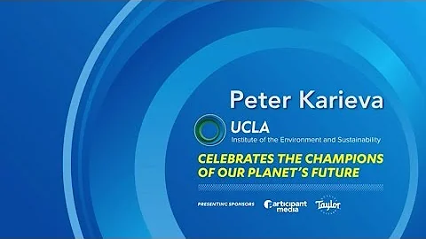 Peter Karieva speaks at the Institute of the Envir...