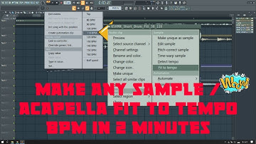 How To Sync Samples or Acapella to Project Tempo in FL Studio in 2 Minutes