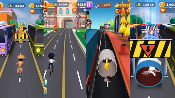 Android New Games: Little Singham Cycle Race Gameplay New Ep 2020 - Police VS Airforce VS Navy .
