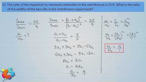7 - Class 12 - Physics - Wave Optics -  Problems on Interference Part 2