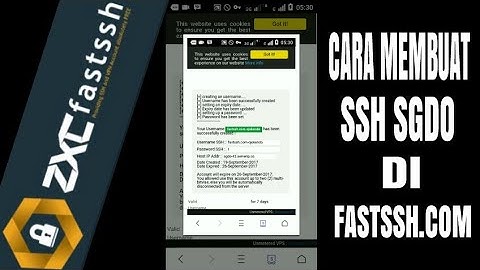 CARA MEMBUAT SSH SGDO DI FASTSSH.COM