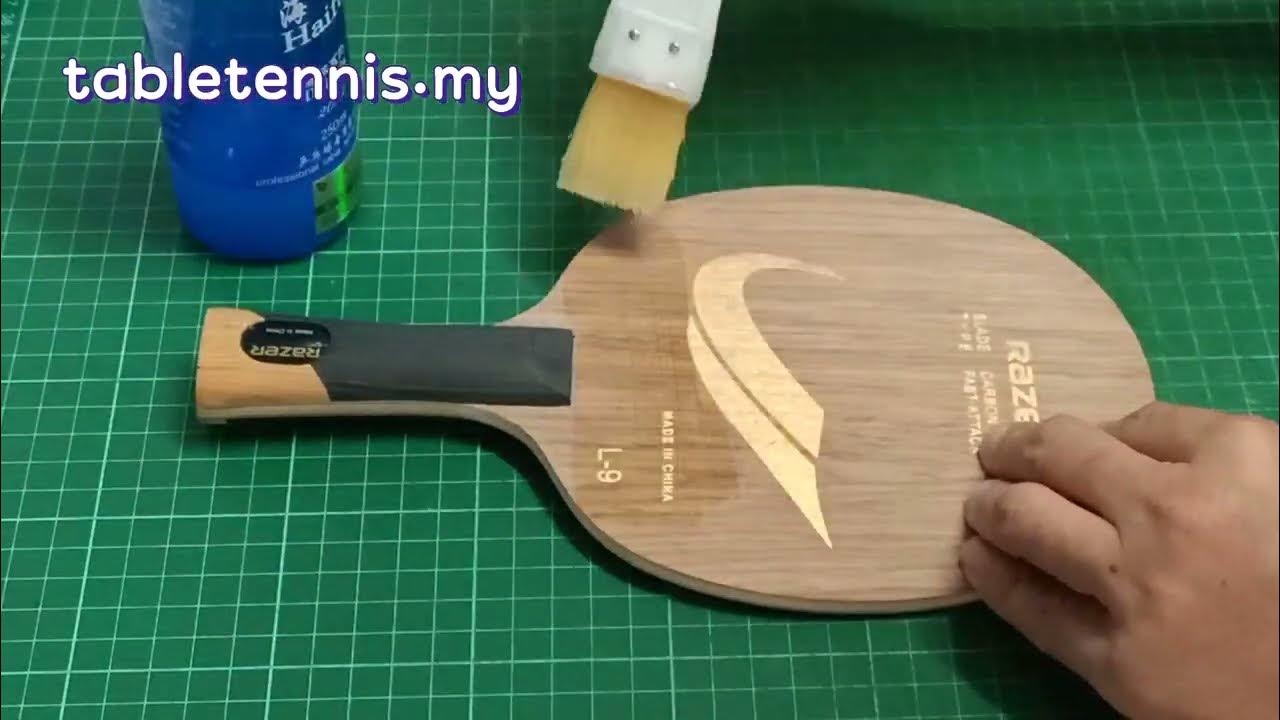 How to glue your table tennis racket with Haifu speed glue YouTube