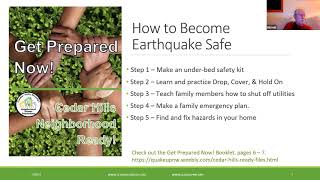 Cedar Hills Ready! The BIG One! How to Become Earthquake Safe in Your Home by Cedar Hills Ready! Disaster Prep 93 views 3 years ago 1 hour, 6 minutes