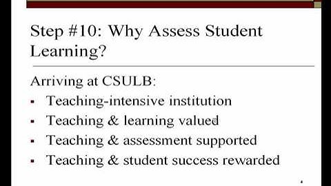Assessment Quickies #10:  Why Assess Student Learning