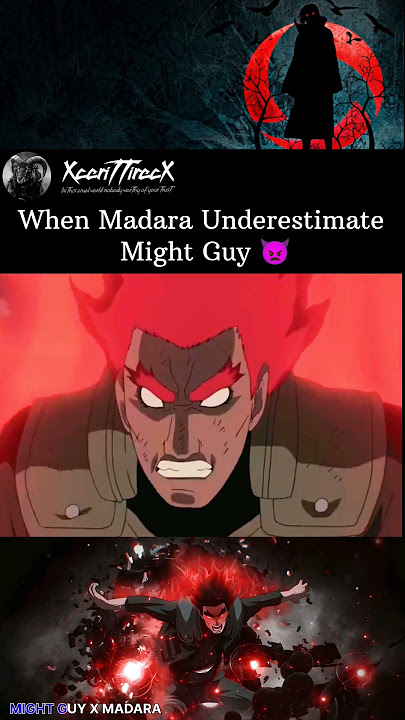 When Madara Underestimate Might Guy 👿 || #shorts #anime #naruto