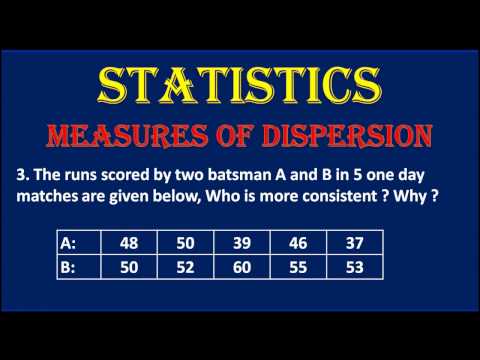 3. The Runs Scored By Two Batsman A And B In 5 Matches Are Given Below, Who Is More Consistent