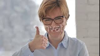 Portrait of Old Woman Gesturing Thumbs Up | Stock Footage - Videohive