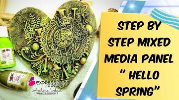 Mixed media Altered wooden panel |