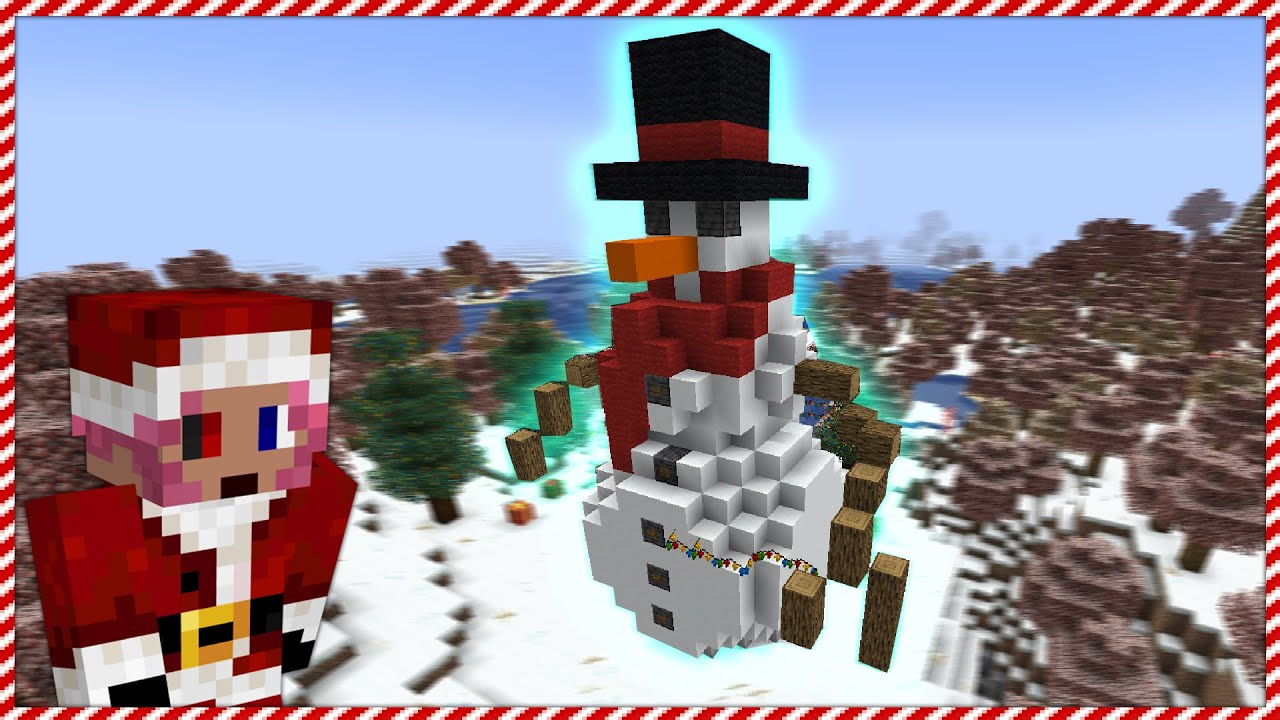 JE CONSTRUIS UN BONHOMME DE NEIGE (Olaf en sueur ! ) - MINECRAFT 1.18
