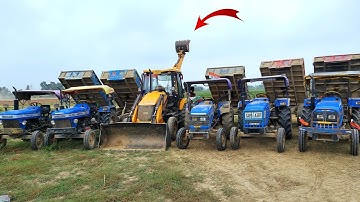 Jcb 3dx Backhoe Machine Soil Load Sonalika Sikandar Tractor || Sonalika 734 Plus 740 Tractor | Gpc