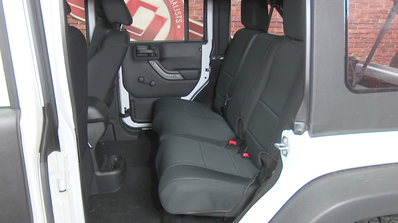 Rugged Ridge 13264.01 Black//Black Custom Neoprene Rear Seat Cover