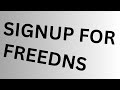 How to sign up for FreeDNS